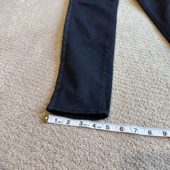 AG Adriano Goldschmied Jean Jackson Black Contour Tuxedo Skinny Low Boho Size 31 - Picture 11 of 15